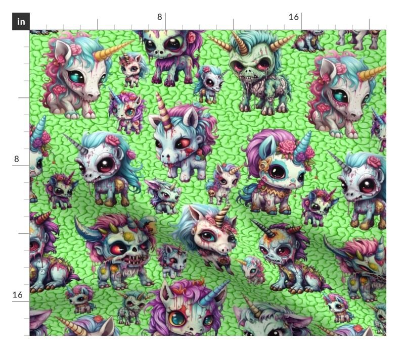 Unicorn Zombies on Green Brains