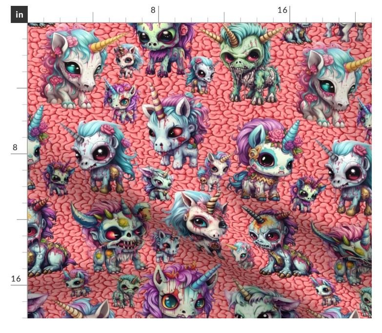 Unicorn Zombies on Pink Brains