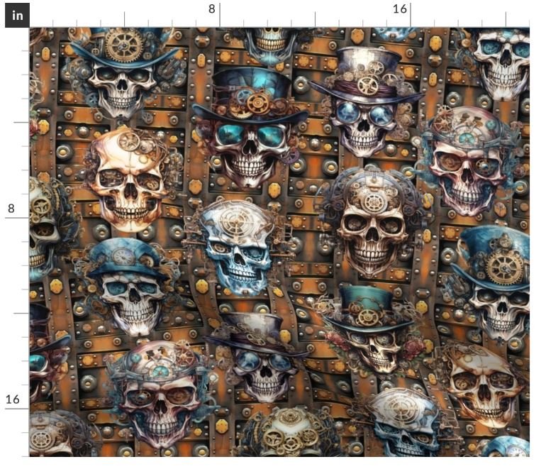 Steampunk Skulls Single Stack