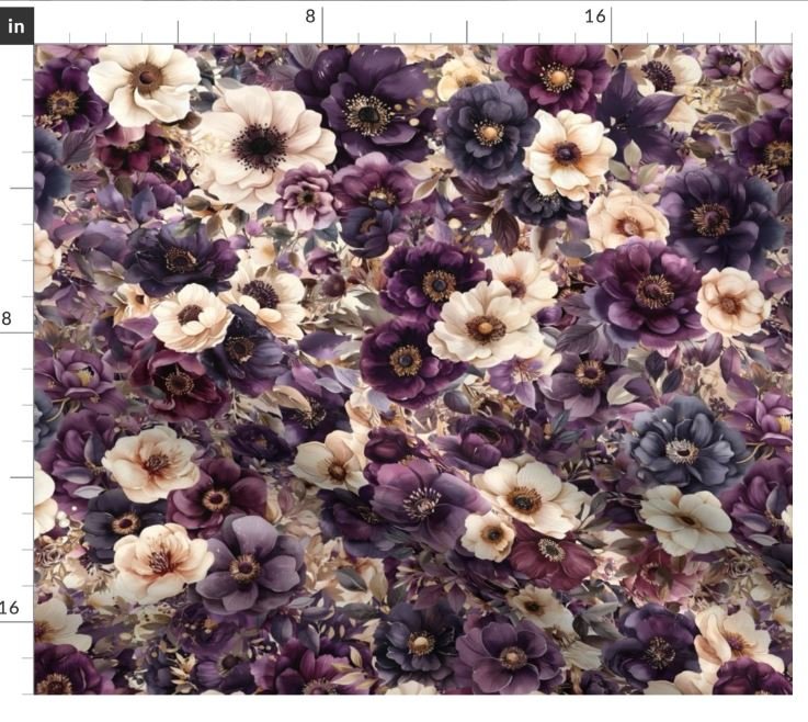 Cream and Plum Florals SC