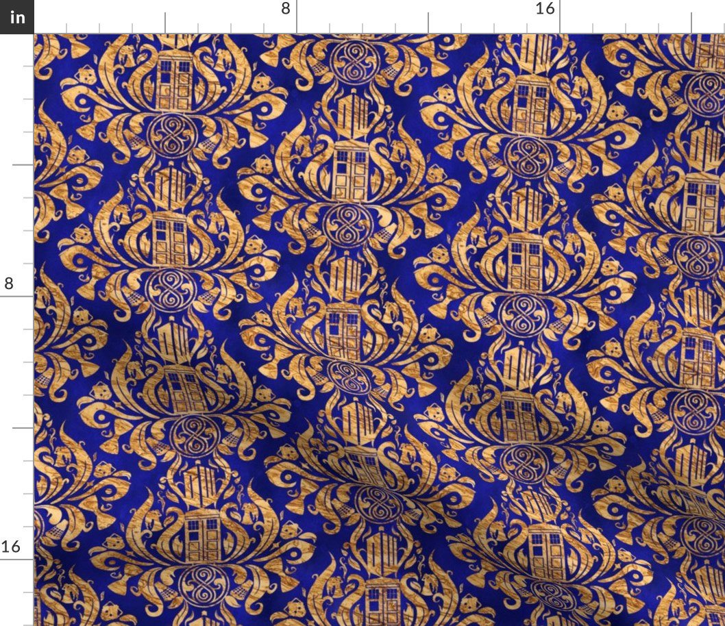 Dr Who Damask 1 Gold