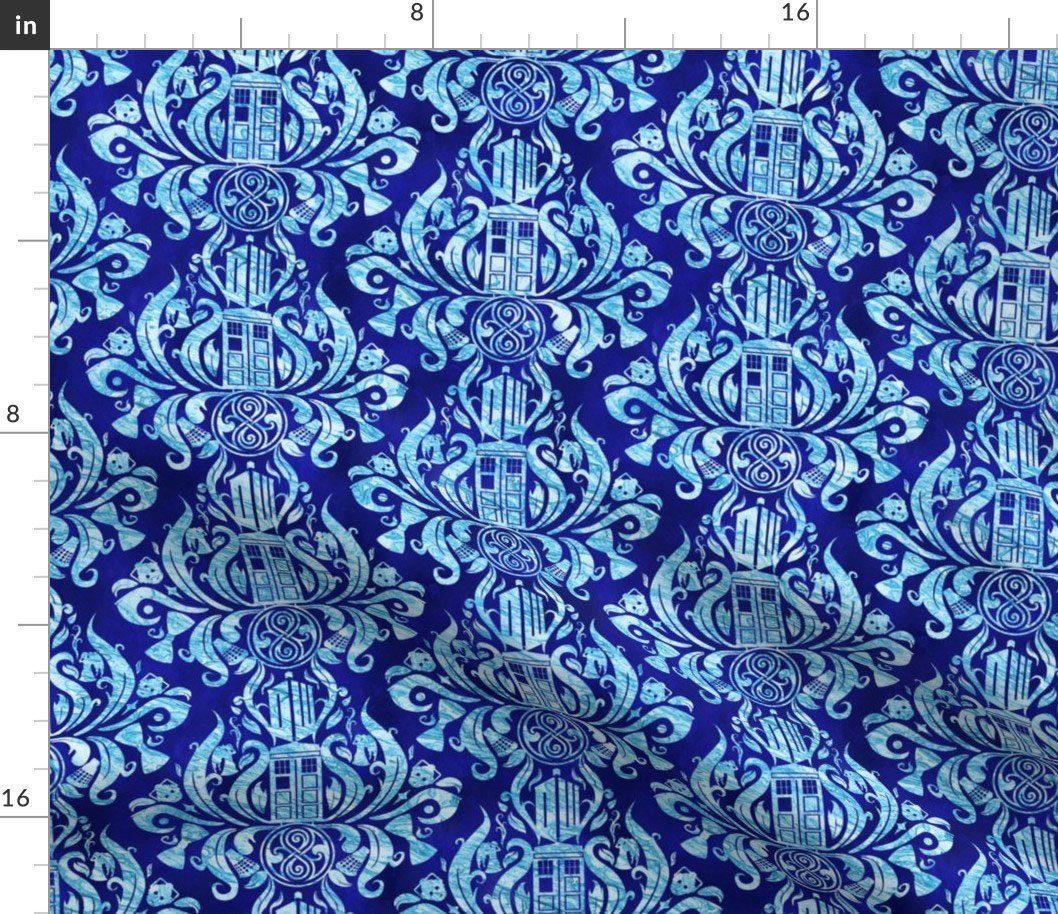 Dr Who Damask Saphire Foil