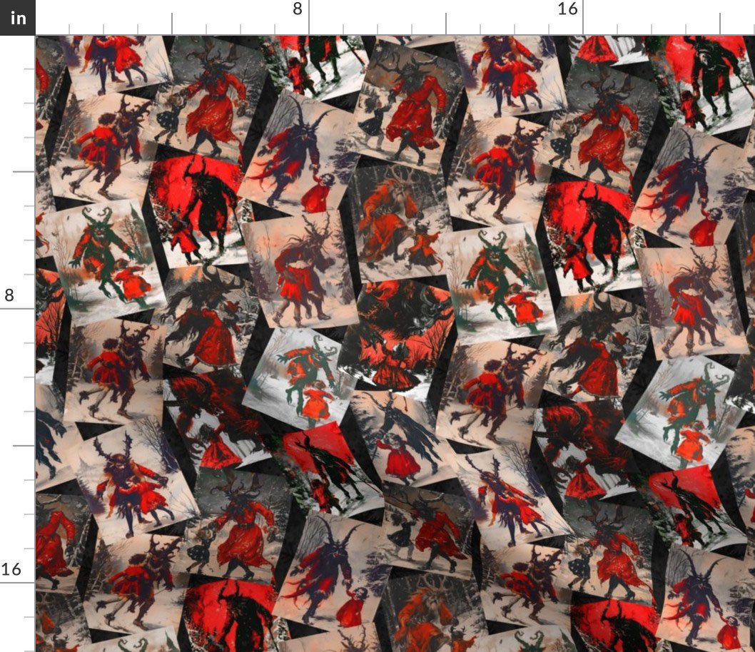 Krampus Junk Journal Comp Deep Red