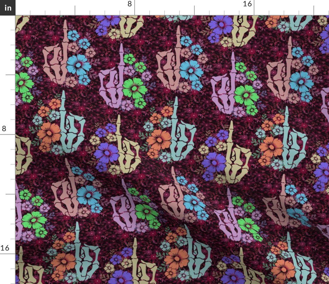 Floral Middle Finger 2