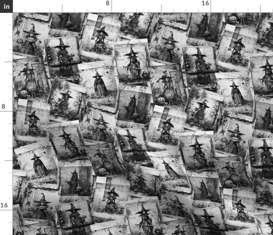 Witches Junk Journal B&W