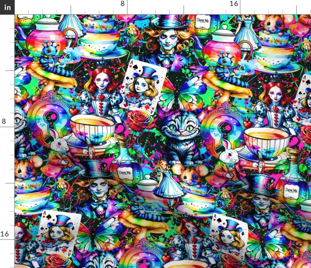 Wonderland Drip Dark BKGD Full Sat