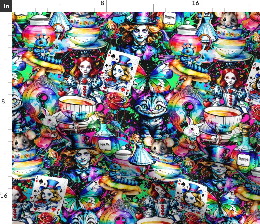 Wonderland Drip Dark BKGD