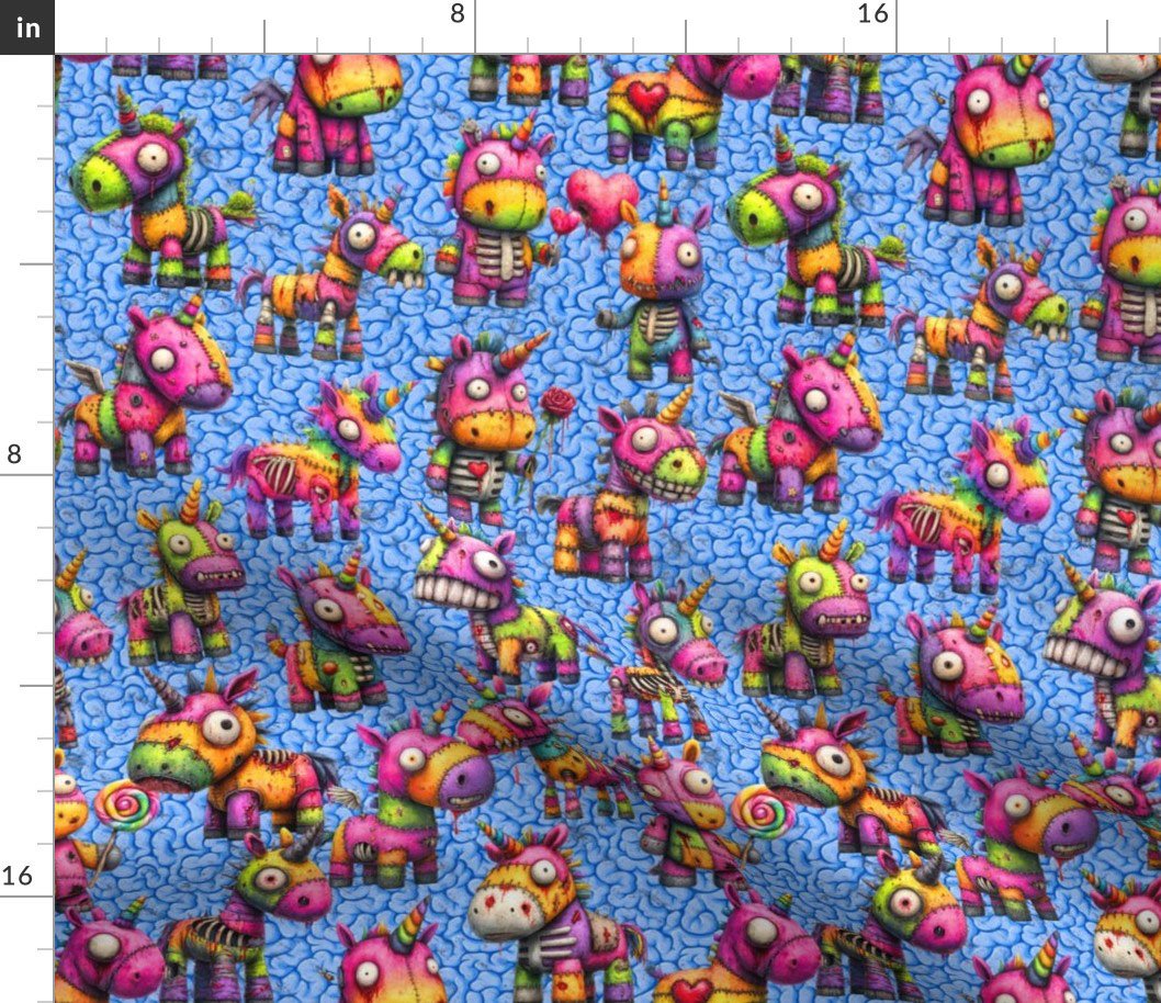 Zombie Ragdoll Unicorns Blue Brain HS