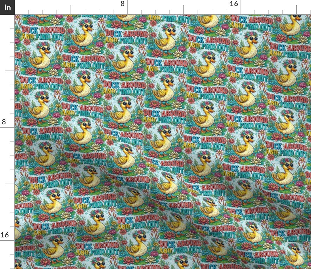 Duck Around Turq GLitter