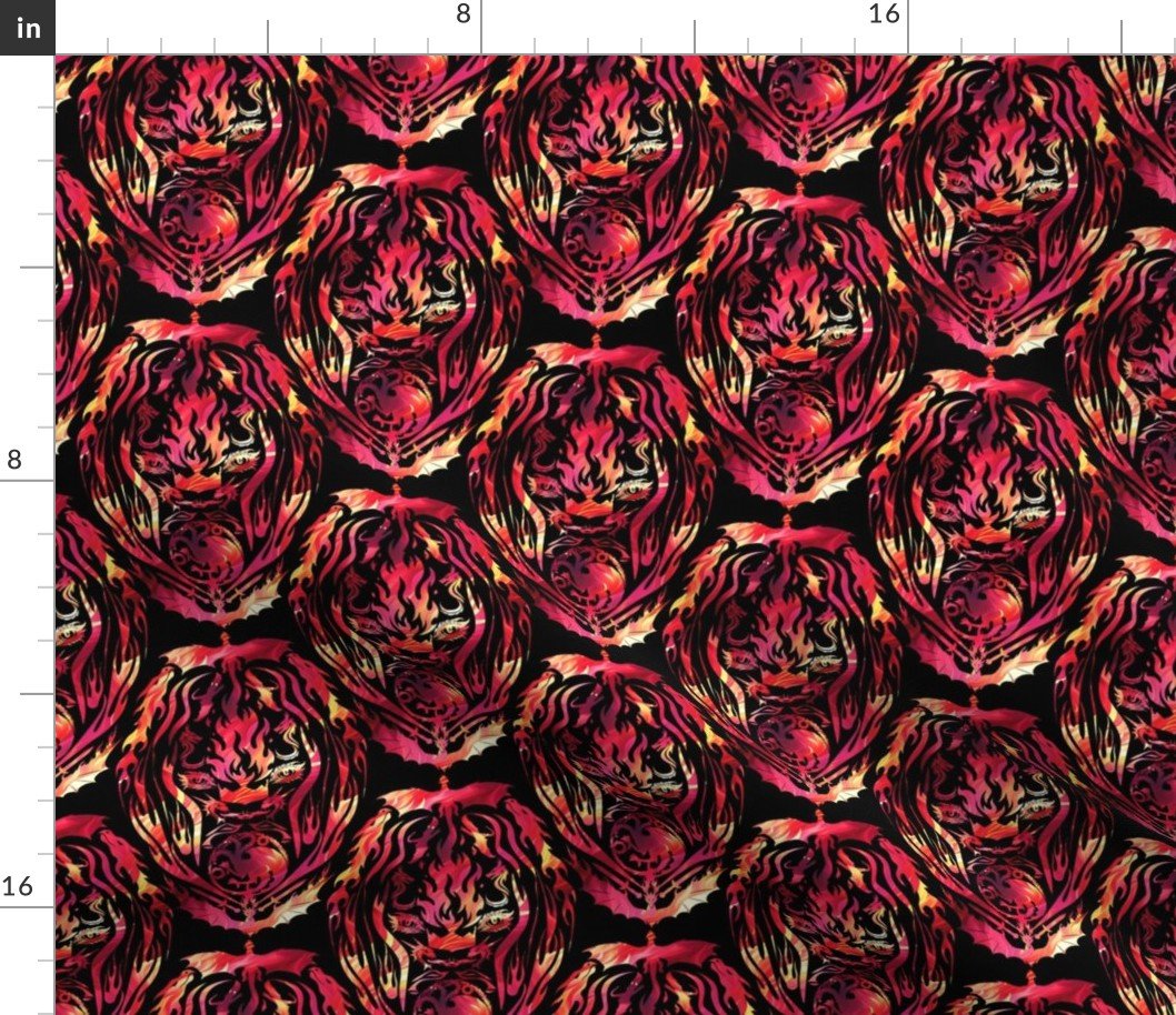 Targaryan Damask Fire 2 On Blak REG