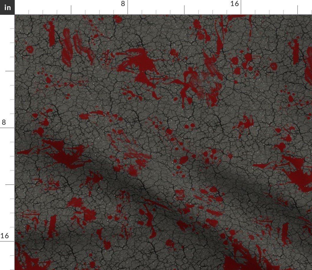 Blood Spatter And Swipe On COncrete