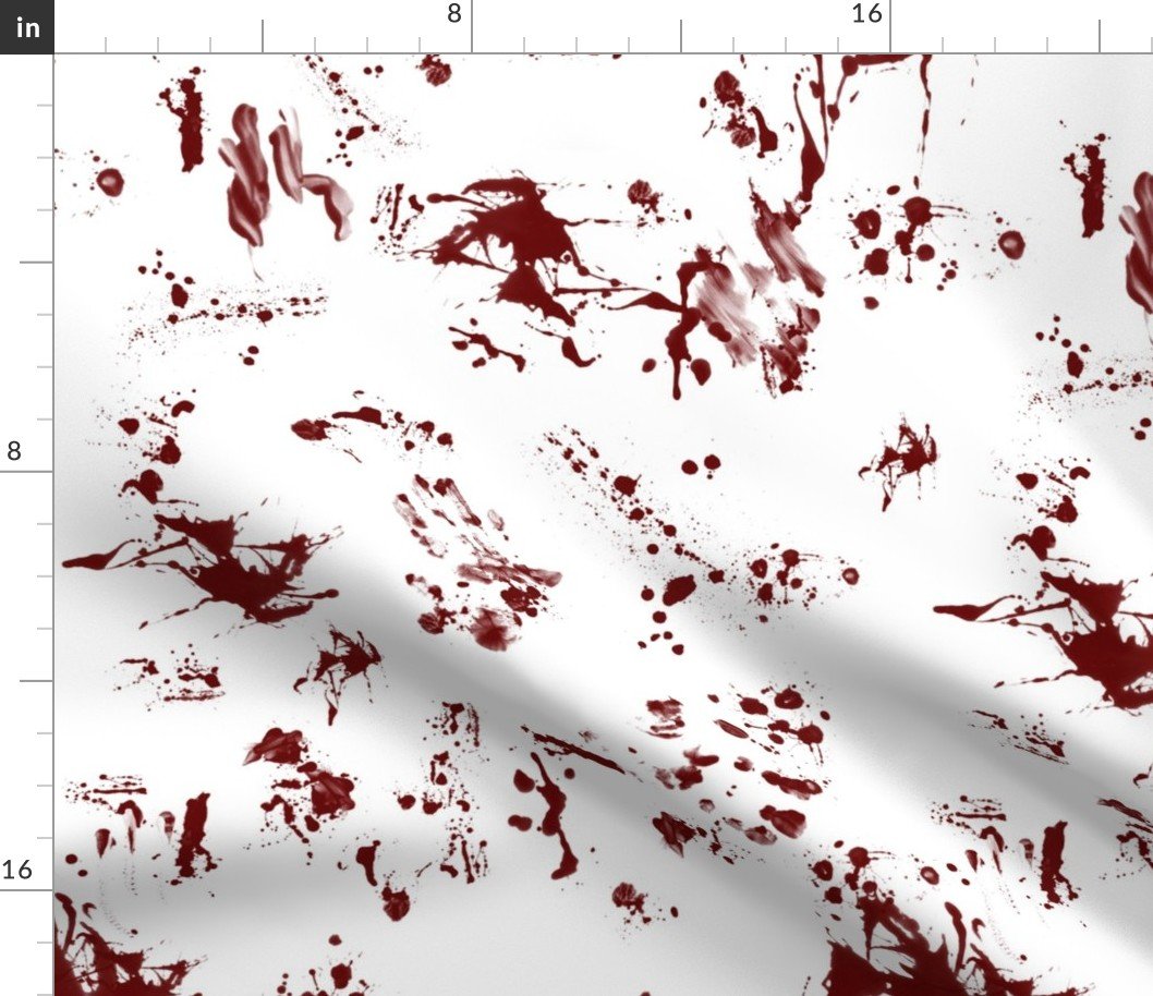 Blood Spatter And Swipes On White