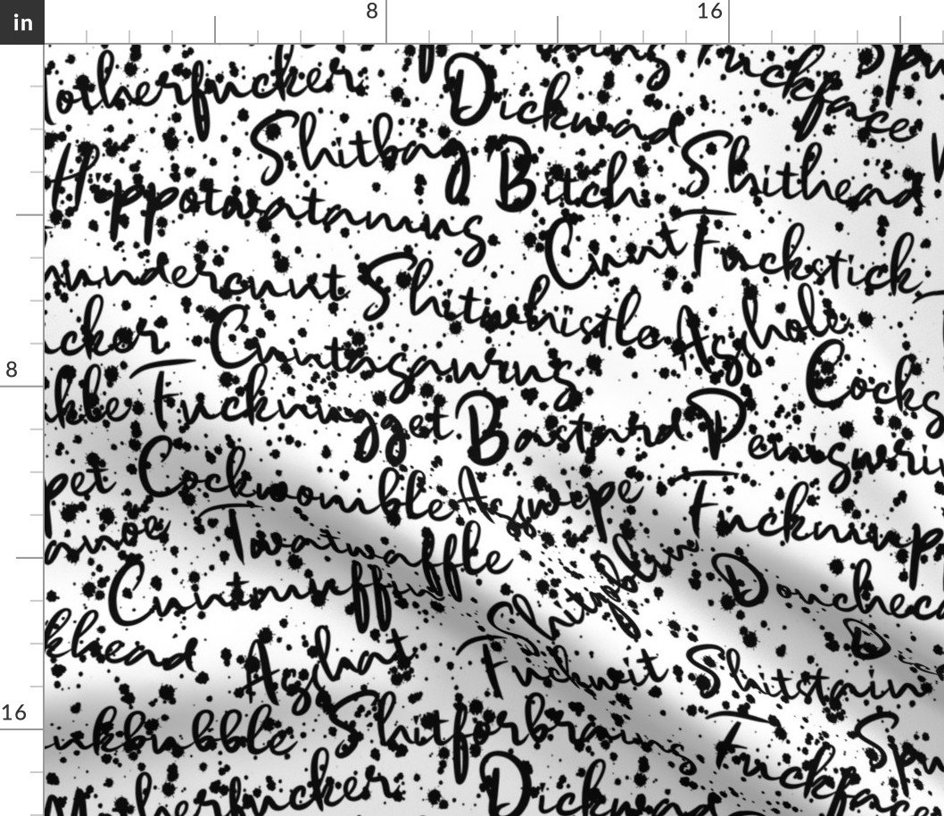 Bad Names B&W With Splatter I