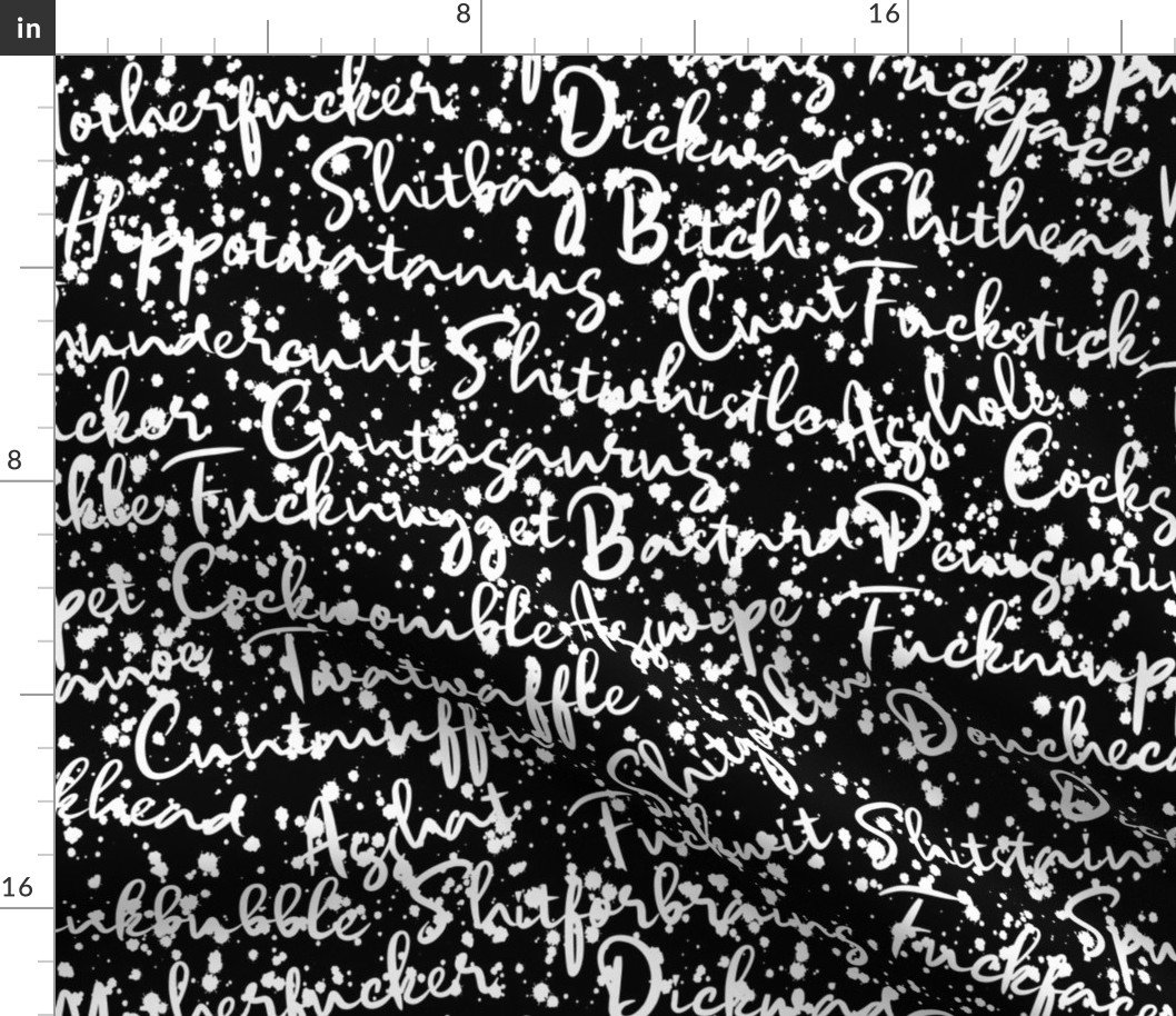 Bad Names B&W With Splatter