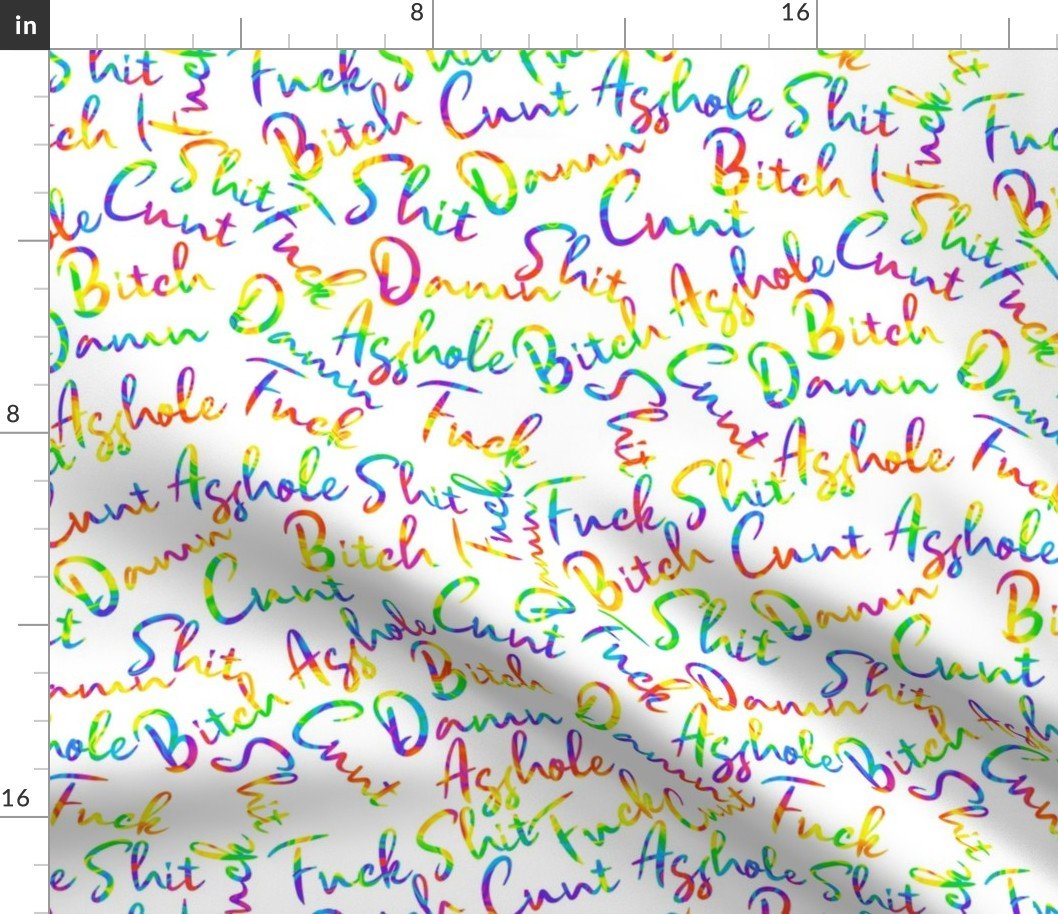 Swear Words Squished RB 1 White
