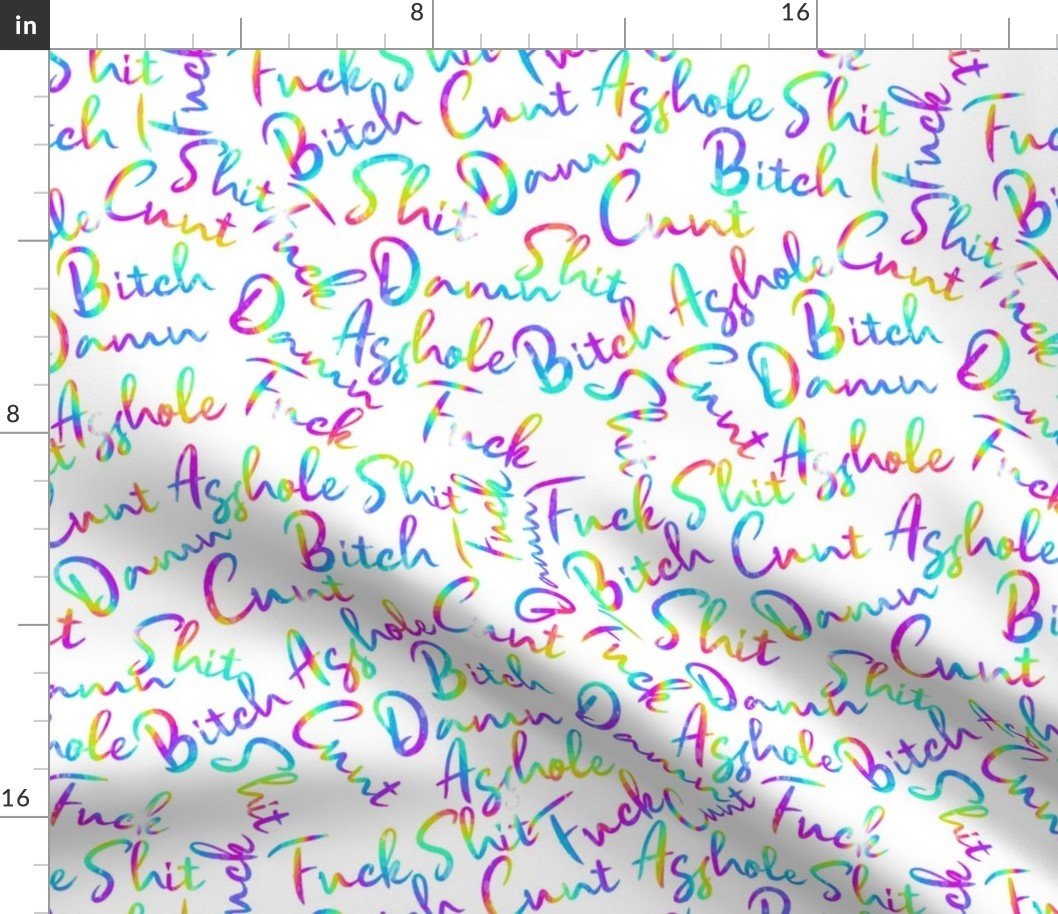 Swear Words Squished RB 3 White
